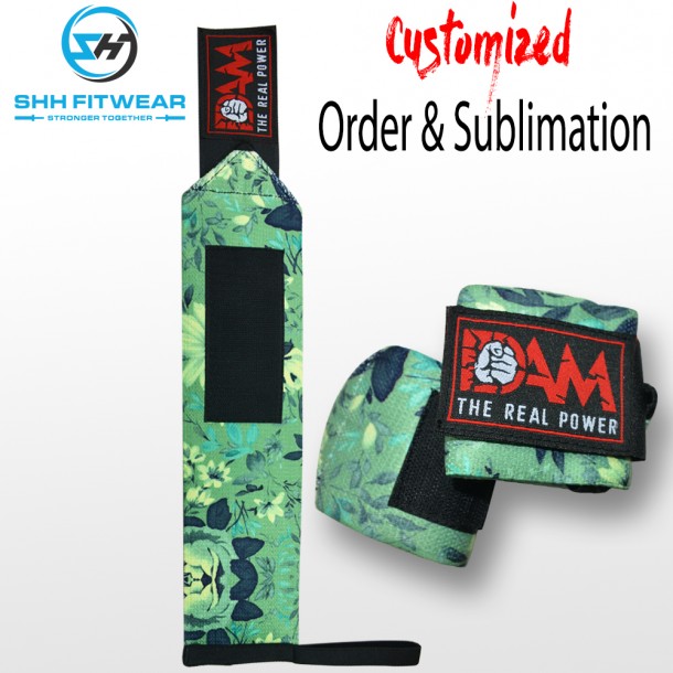 weight lifting Flower wrist wraps Heavy-duty shh Elastic wrist wrap Cross Fit Bodybuilding Gym Training W108
